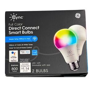 GE Cync A19 Smart‎ LED Light Bulb, Color Changing Indoor Décor Lights